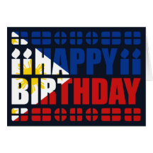 Philippines Flag Birthday Card