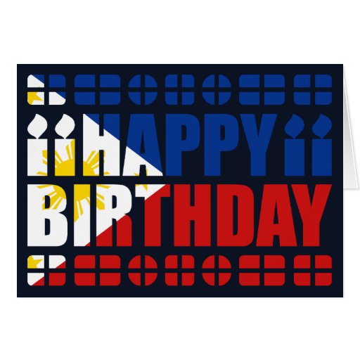 Philippines Flag Birthday Card Zazzle