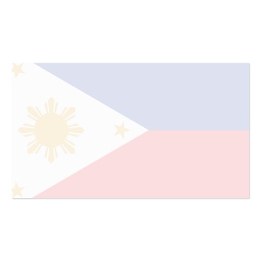 Philippines Flag Business Card Template (back side)