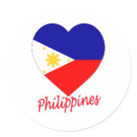 Philippines Flag Heart stickers