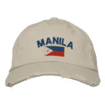 Philippines Flag Manila Embroidered Hats