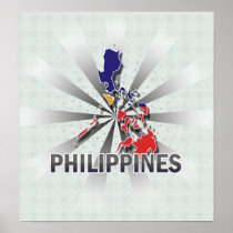 Philippines Flag Map 2.0 Posters