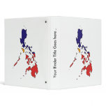 Philippines Flag Map full size 3 Ring Binder