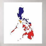 Philippines Flag Map full size Poster