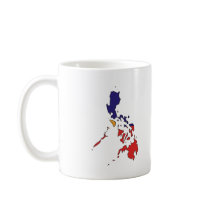 Philippines flag map coffee mugs