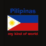 Philippines Flag Map Text Ladies Baby Doll