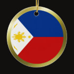 Philippines Fisheye Flag Ornament