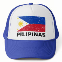 Philippines Flag Vintage Trucker Hats