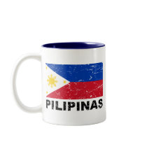 Philippines Flag Vintage Mugs