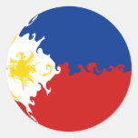 Philippines Gnarly Flag Round Sticker