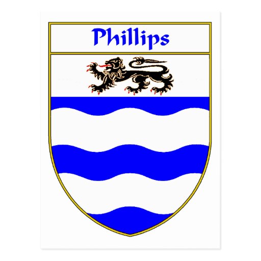 Phillips Coat of Arms/Family Crest Post Cards Zazzle