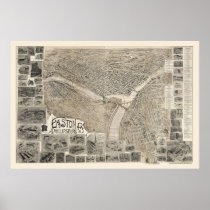 Phillipsburg, NJ & Easton, PA Panoramic Map - 1900 Poster