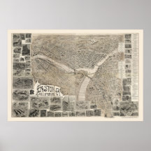 Phillipsburg, NJ & Easton, PA Panoramic Map - 1900 Poster