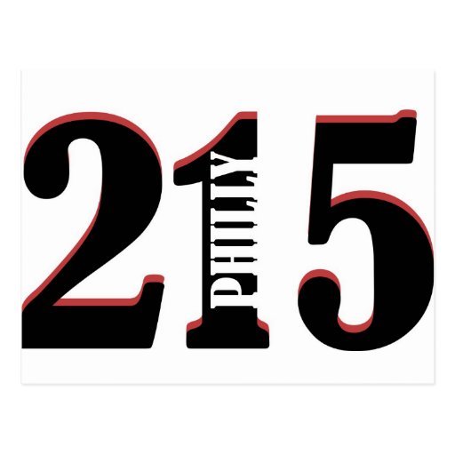 Philly 215 postcard | Zazzle