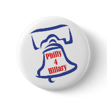 Philly 4 Hillary Button by rebyoni Philly 4 Hillary Button