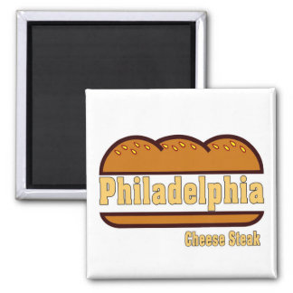 Philly Cheese Steak 2 Inch Square Magnet