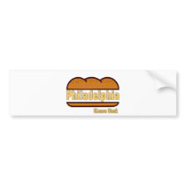 Philly Cheese Steak bumper stickers by figstreetstudio Philly Cheese Steak bumper stickers