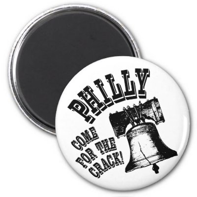 Philly - Come for the Crack! Fridge Magnet