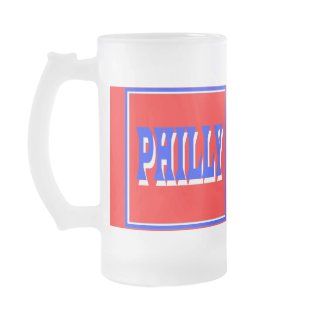 Philly Red Square Frosted Mug mug