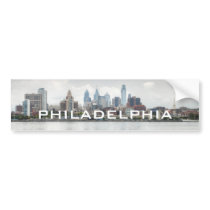 Philly skyline 2 bumper sticker