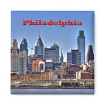 Philly Skyline HDR Magnet