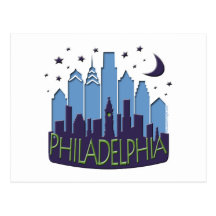Philly Skyline mega cool Postcard