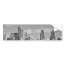 Philly skyscrapers black and white bumper sticker