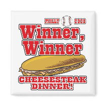 Philly Winner Cheesesteak Dinner magnets by doonidesigns Philly Winner Cheesesteak Dinner magnets