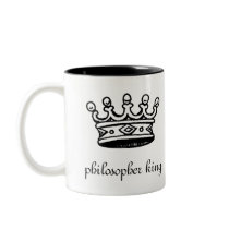 Philosopher King blk 2-tone mug (right-hand)