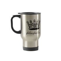 Philosopher King travel mug (right-hand) by lulasail Philosopher King travel mug (right-hand)