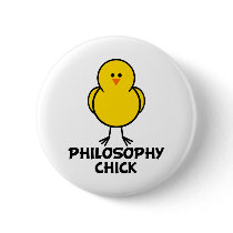 Philosophy Chick buttons by chicktshirts8 Philosophy Chick buttons