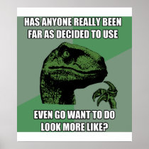 Philosoraptor Nonsense Poster