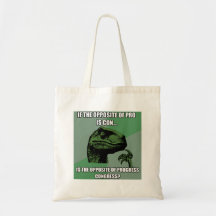 Philosoraptor Progress Vs Congress Canvas Bag
