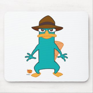 Phineas and Ferb Agent P platypus in hat standing Mouse Pads