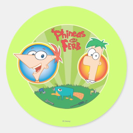 Phineas And Ferb Classic Round Sticker Zazzle 7309