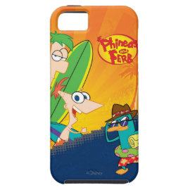 Phineas, Ferb and Agent P Surf iPhone 5 Case