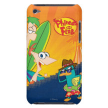 Phineas, Ferb and Agent P Surf iPod Touch Cover
