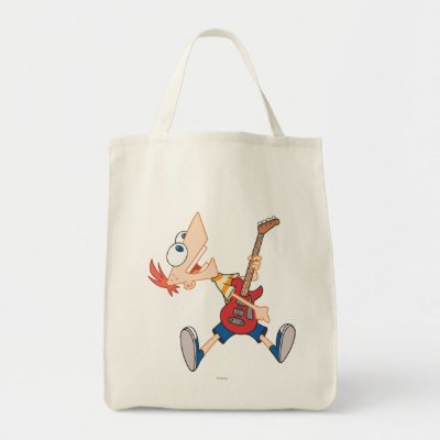 Phineas Rocking Out with Guitar bags
