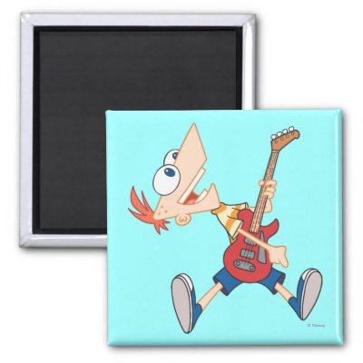 Phineas Rocking Out with Guitar magnets