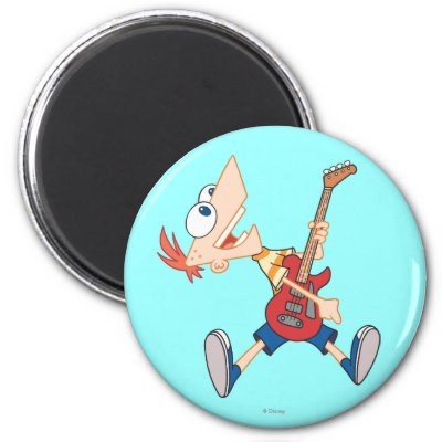 Phineas Rocking Out with Guitar magnets