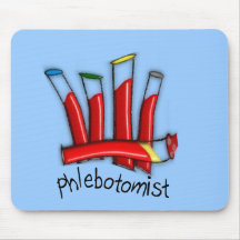 Phlebotomist Artsy Blood Tubes Design Gifts Mouse Pads