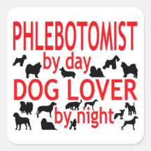 Phlebotomist Dog Lover Sticker