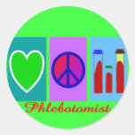 Phlebotomist Gifts Round Stickers