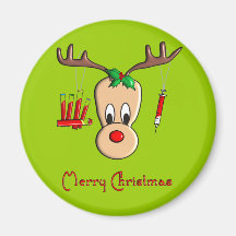 Phlebotomist Reindeer Christmas Gifts Fridge Magnet