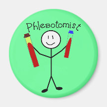 Phlebotomist Stick Person Fridge Magnet