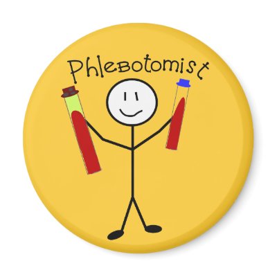 Phlebotomist Stick Person Refrigerator Magnet by gailg1957