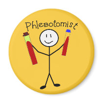 Phlebotomist Stick Person magnets
