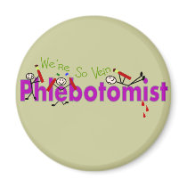 Phlebotomist "We're So Vein" Stick People Fridge Magnet