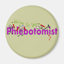 Phlebotomist "We're So Vein" Stick People Fridge Magnet