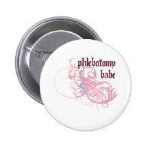 Phlebotomy Babe Pinback Button
